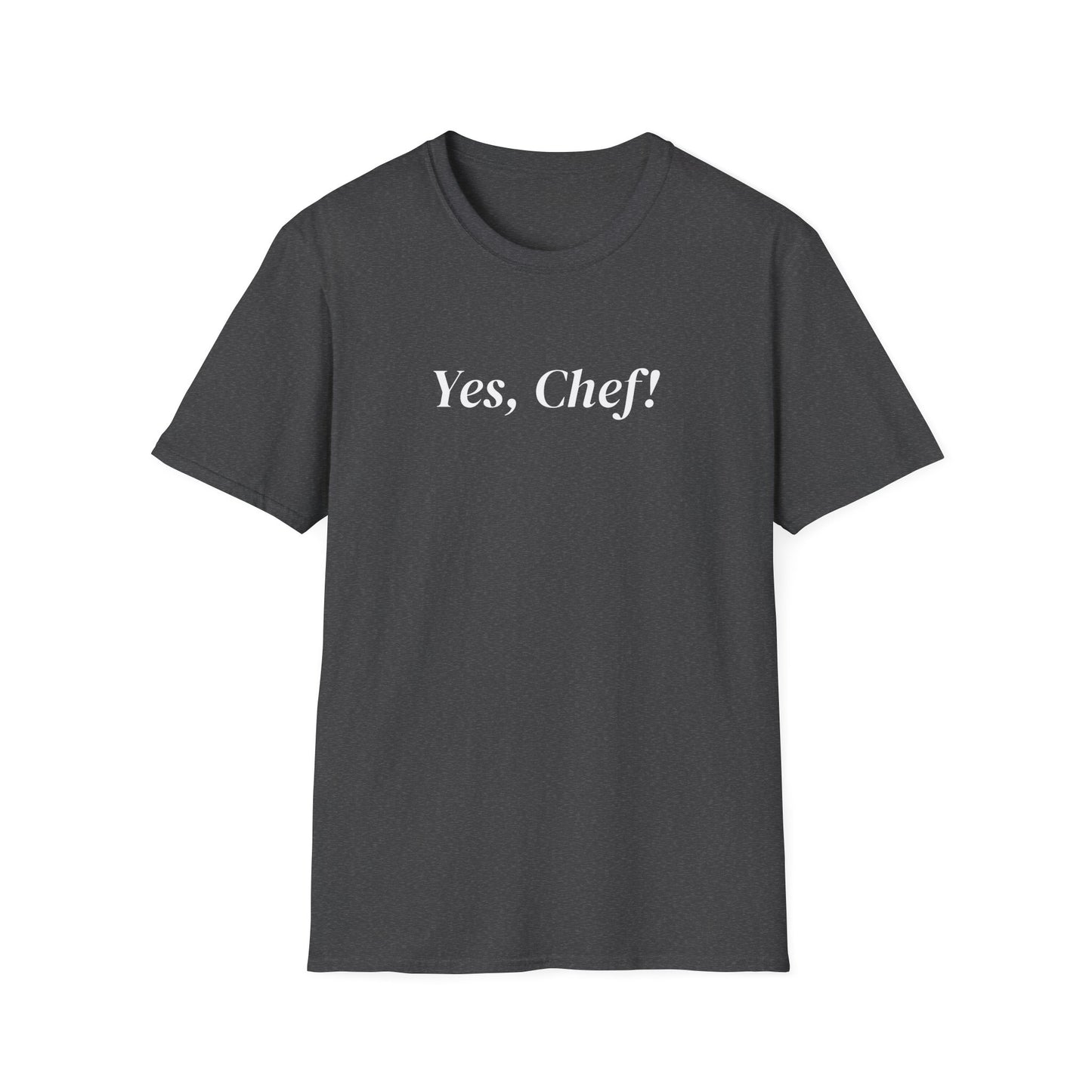 Yes Chef Serif B&W T-shirt