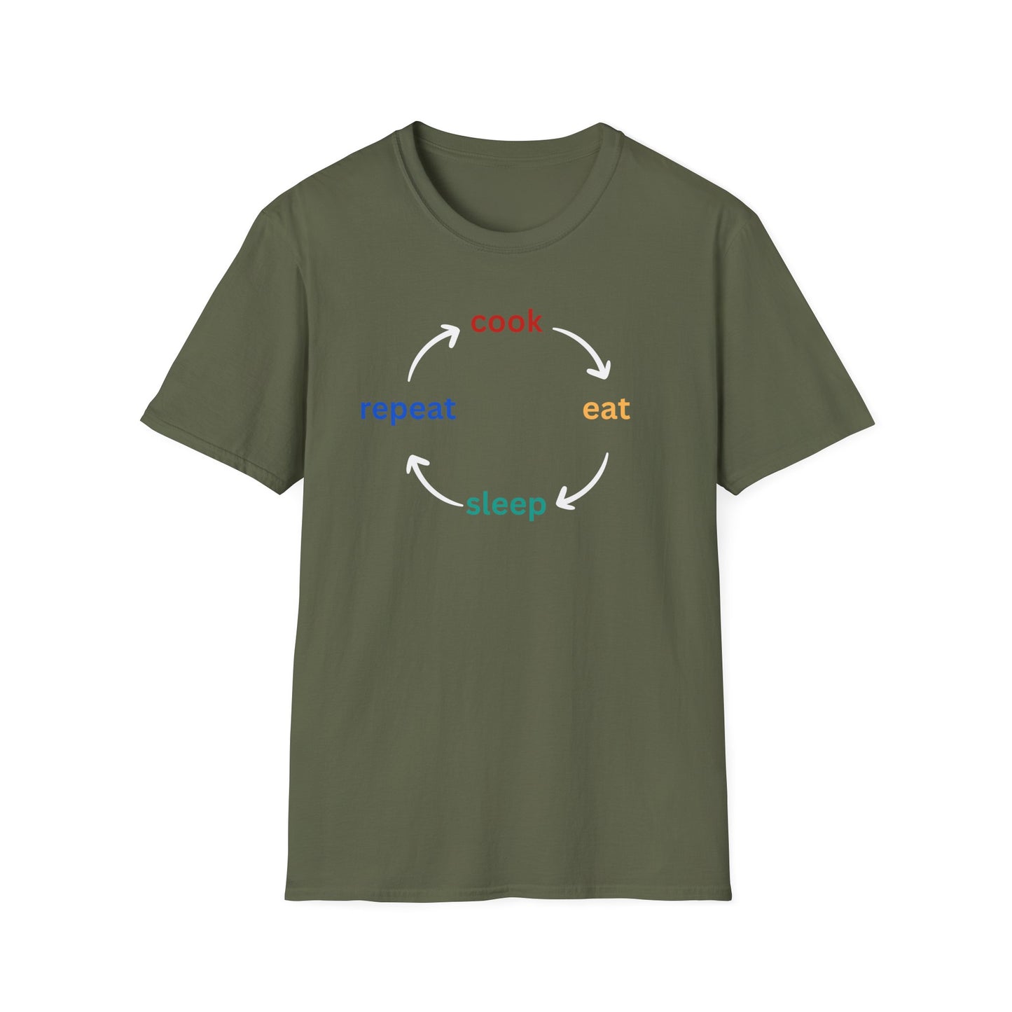 Cook Eat Sleep Repeat T-shirt