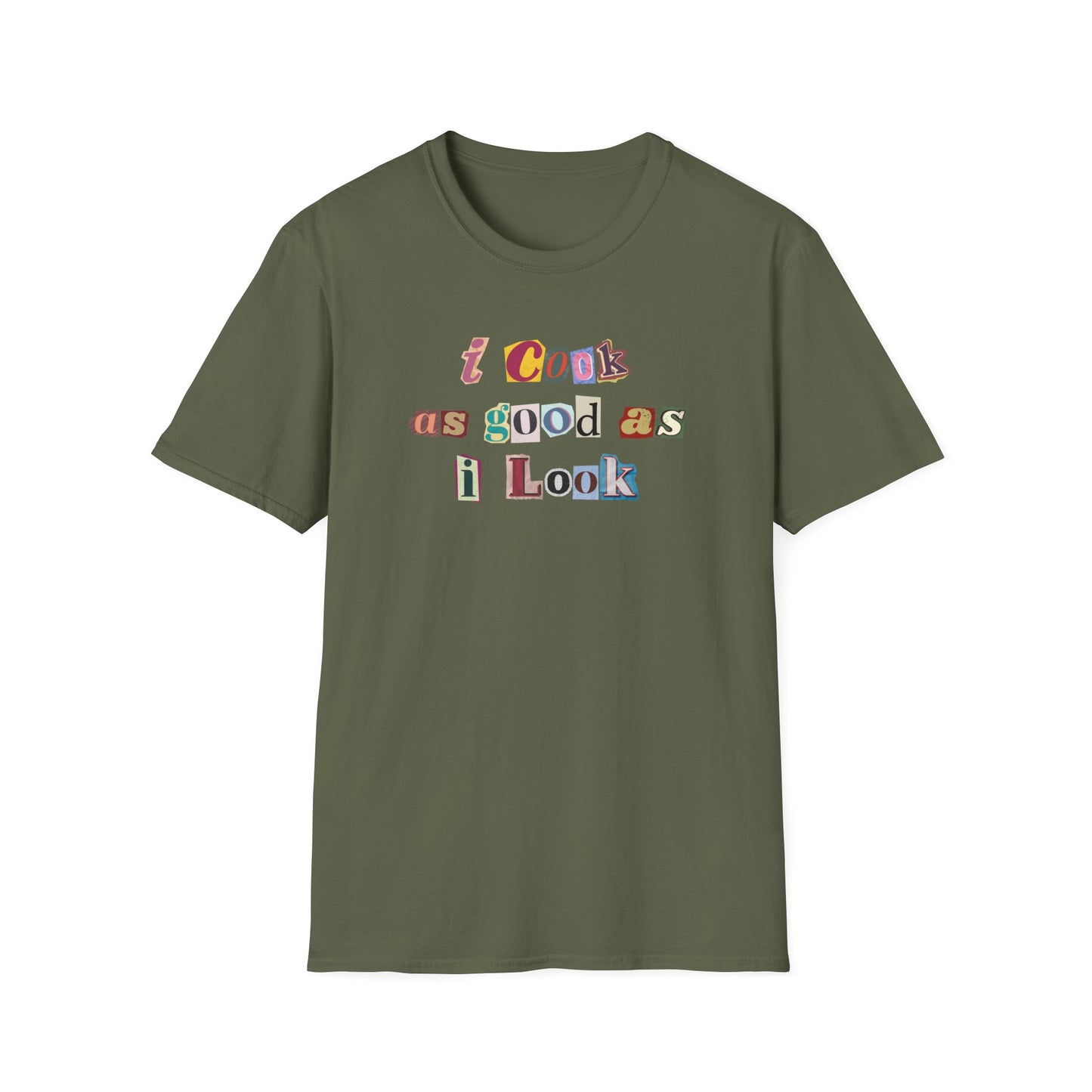 Cook As Good As I Look Newspaper T-shirt