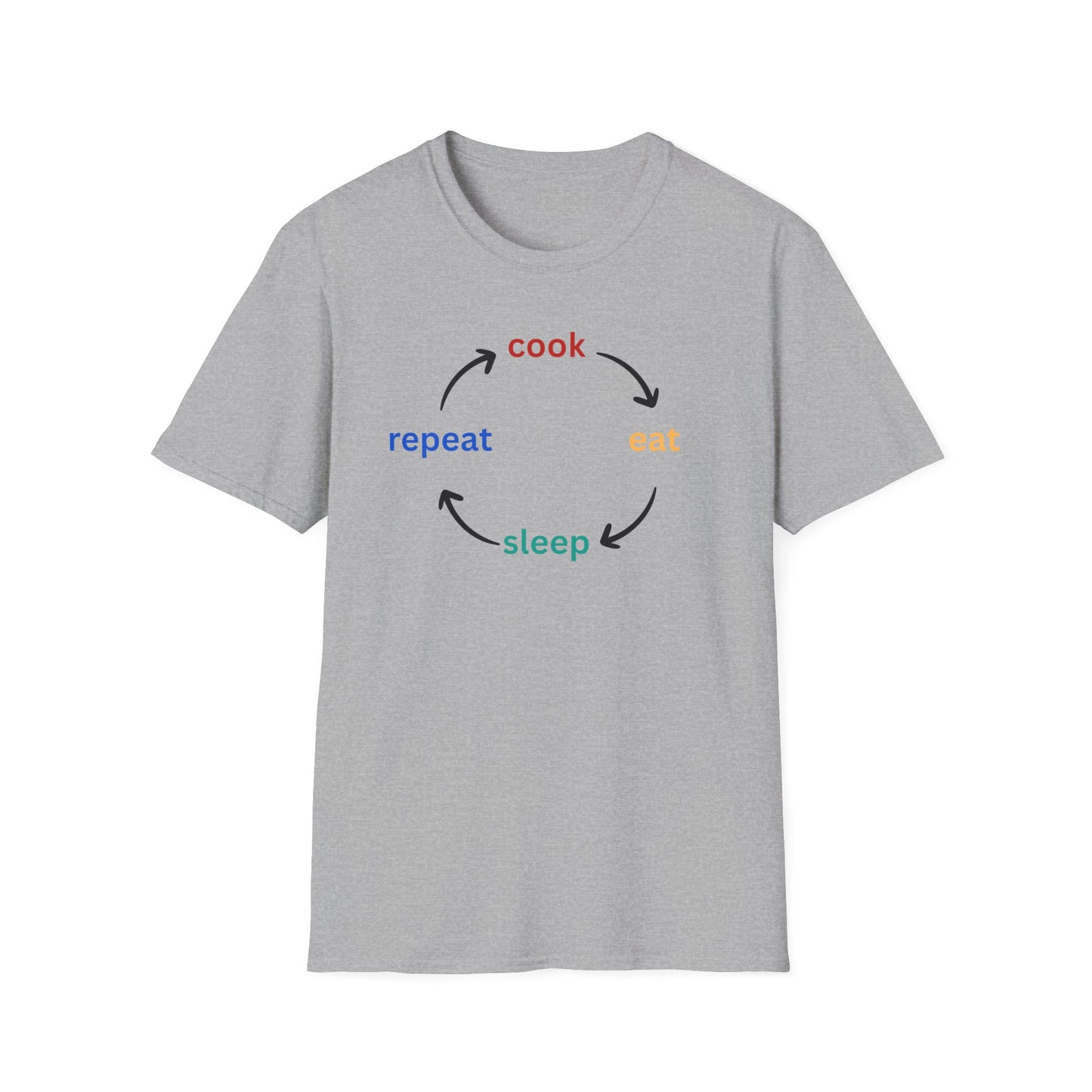 Cook Eat Sleep Repeat T-shirt