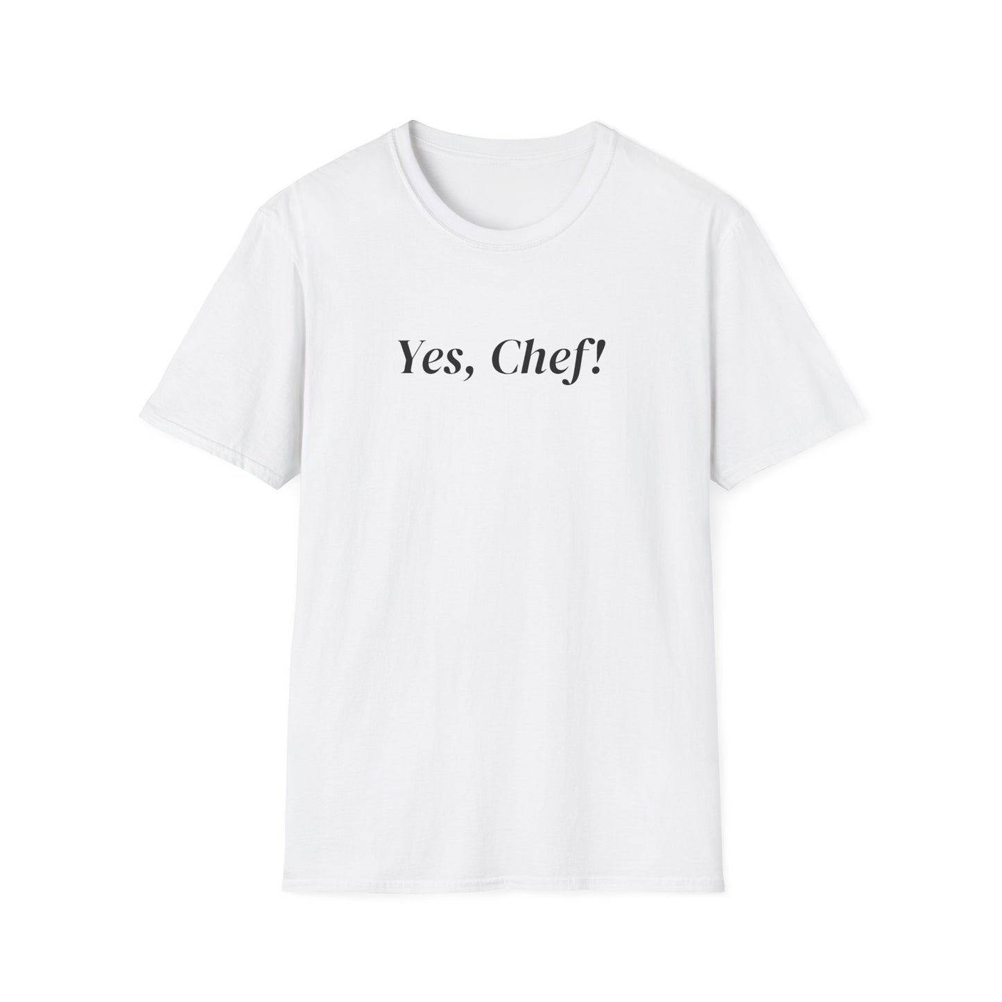 Yes Chef Serif B&W T-shirt
