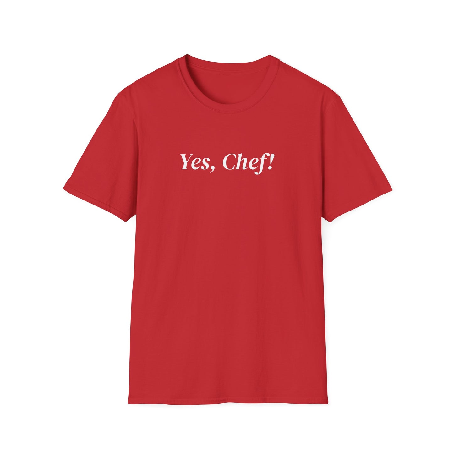 Yes Chef Serif B&W T-shirt