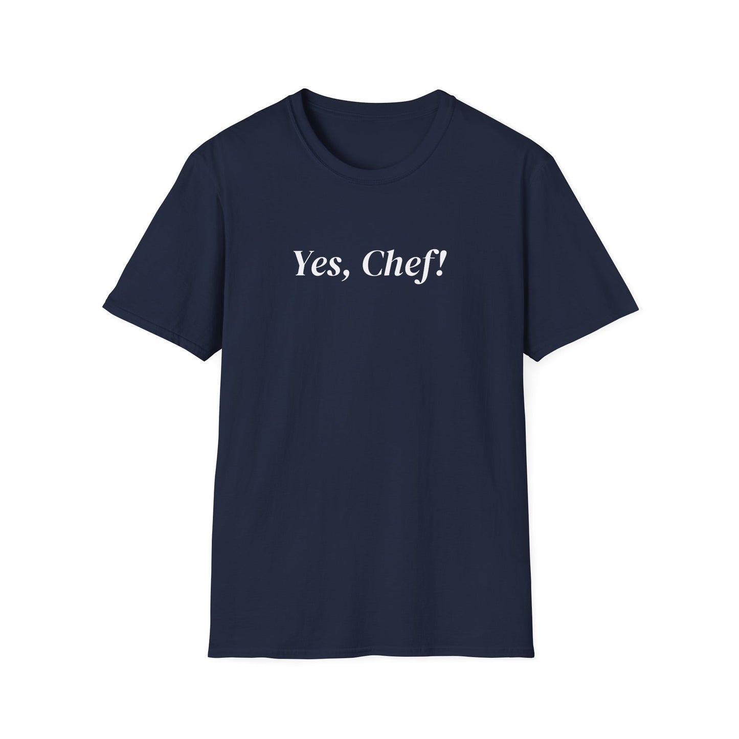 Yes Chef Serif B&W T-shirt