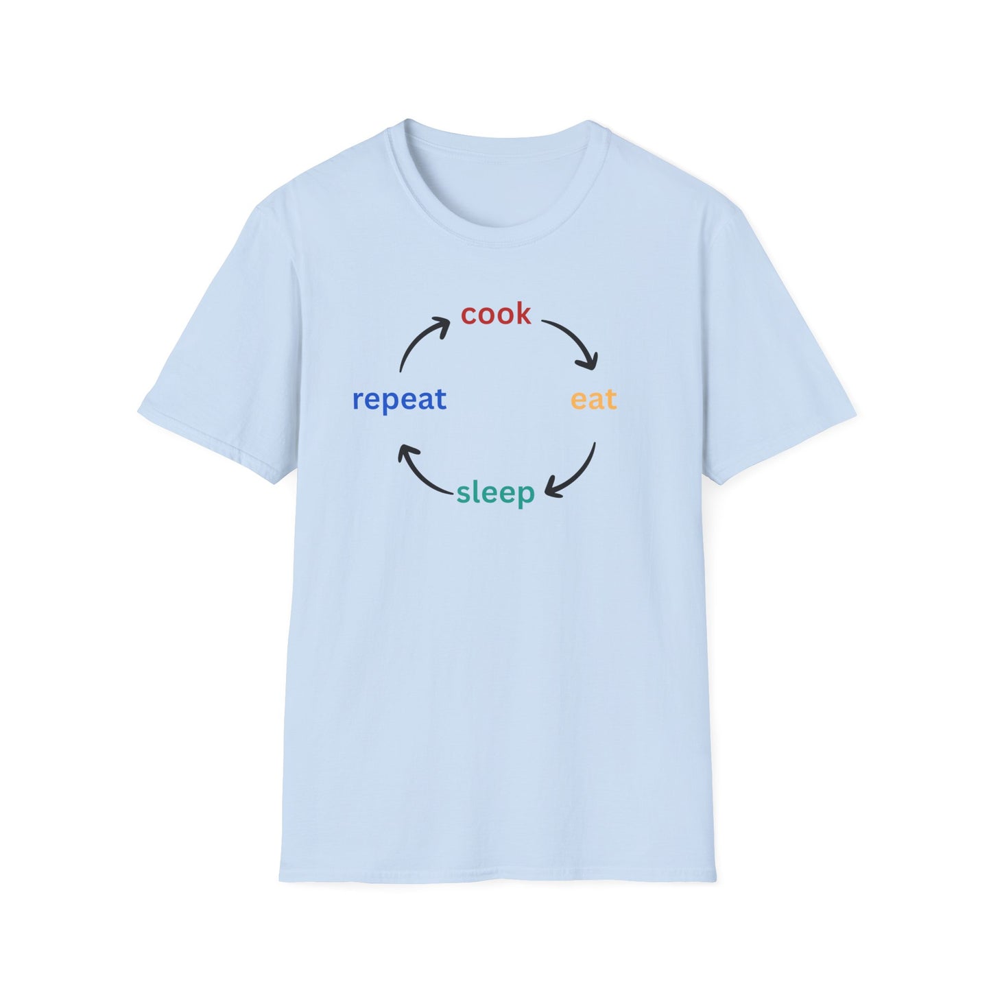 Cook Eat Sleep Repeat T-shirt