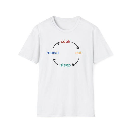 Cook Eat Sleep Repeat T-shirt