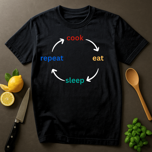 Cook Eat Sleep Repeat T-shirt