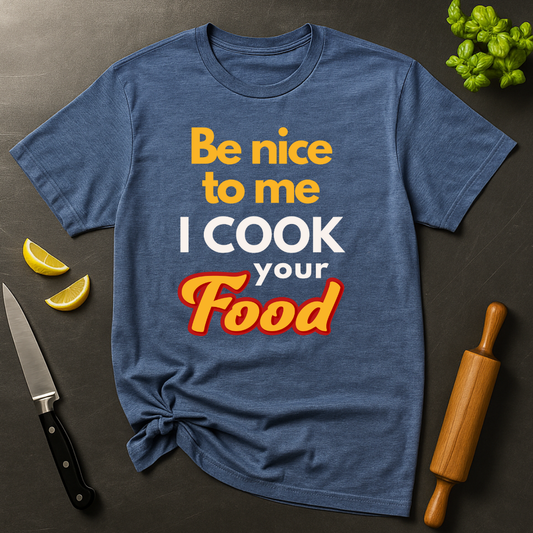 Be Nice To Me I Cook Your Food  T-shirt