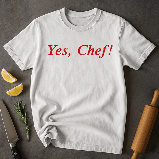 Yes Chef Serif T-shirt