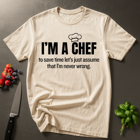 A Chef is Never Wrong T-shirt