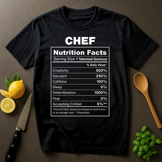 Chef Nutrition Facts T-shirt